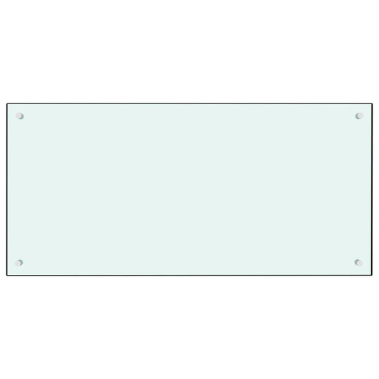 Vidaxl spatscherm keuken 100x50 cm gehard glas wit