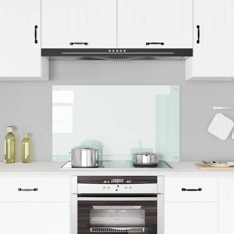 Load image into Gallery viewer, Vidaxl spatscherm keuken 100x60 cm gehard glas wit
