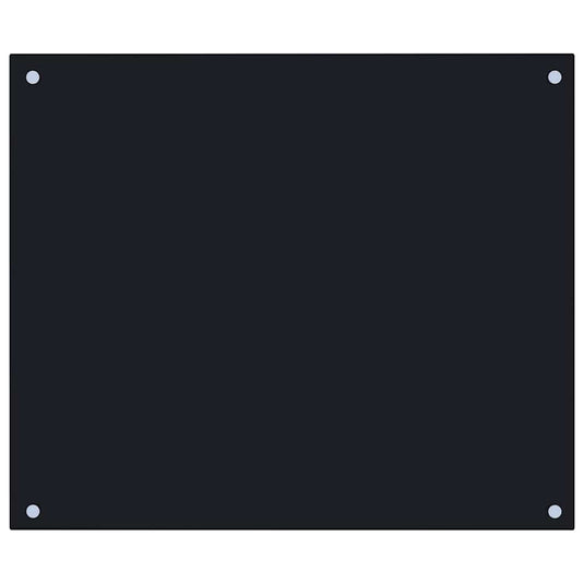 Vidaxl spatscherm keuken 70x60 cm gehard glas zwart