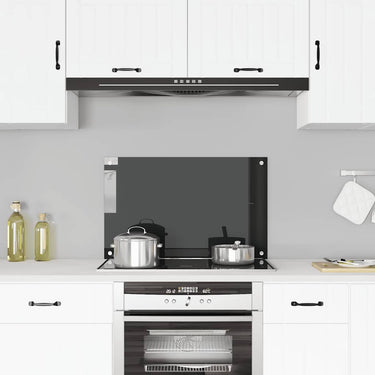 Vidaxl spatscherm keuken 80x50 cm gehard glas zwart