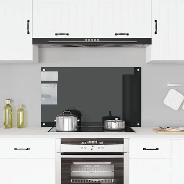 Vidaxl spatscherm keuken 100x60 cm gehard glas zwart