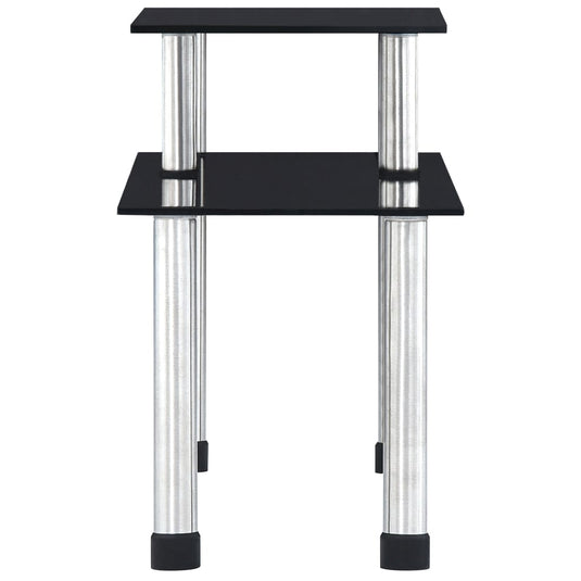 Vidaxl keukenschap 45x16x26 cm gehard glas zwart
