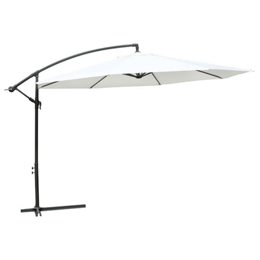 Vidaxl hangende zonneparasol wit