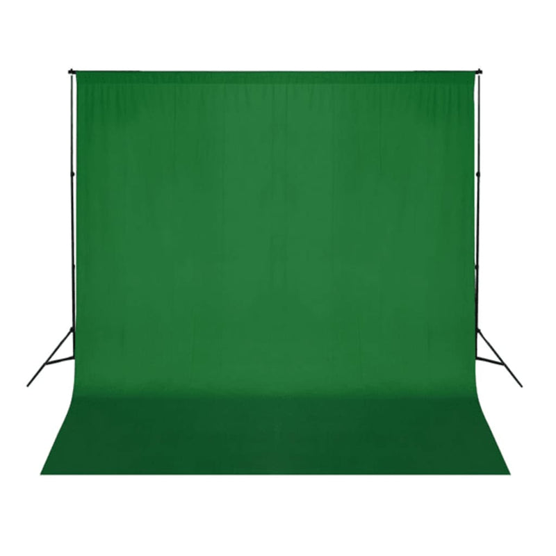 Load image into Gallery viewer, Vidaxl achtergrond zonder standaard chromakey 300x300 cm katoen groen
