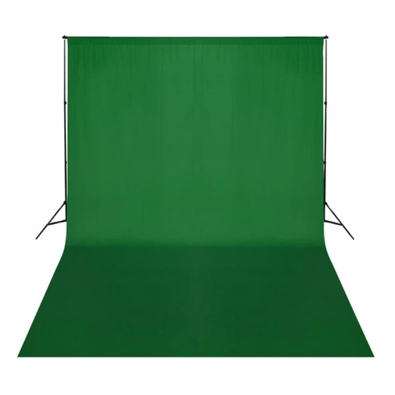 Load image into Gallery viewer, Vidaxl achtergrond zonder standaard chromakey 500x300 cm katoen groen
