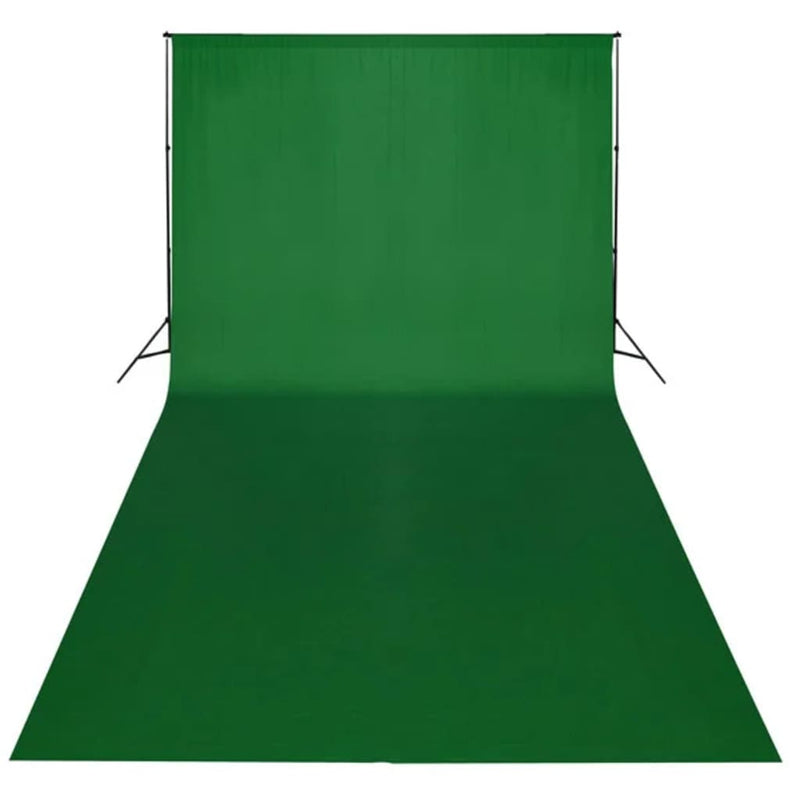 Load image into Gallery viewer, Vidaxl achtergrond zonder standaard chromakey 600x300 cm katoen groen

