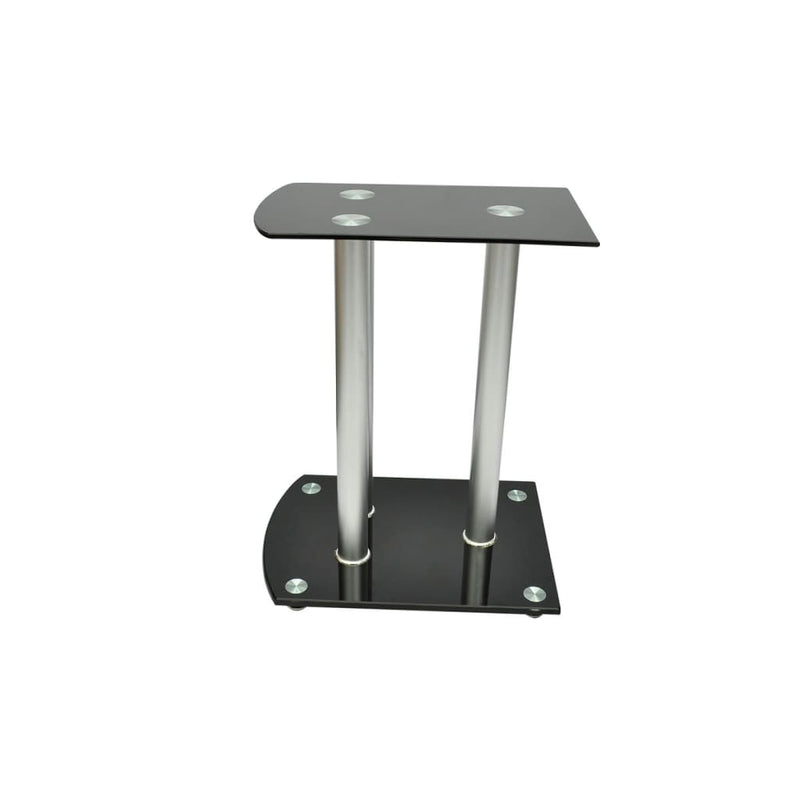 Load image into Gallery viewer, Vidaxl speaker standaard vocal set van 2 zwart glas
