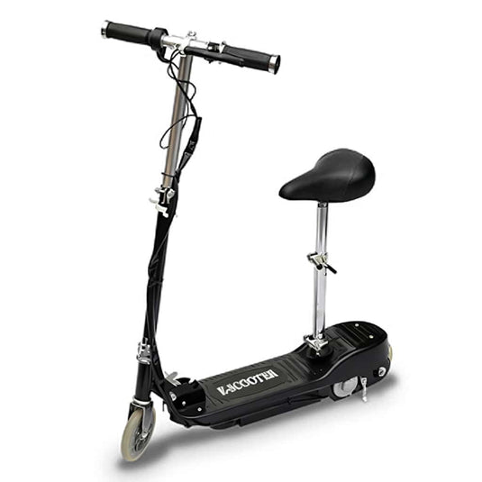 Vidaxl step elektrisch met zitje 120 w zwart