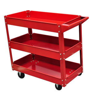 Vidaxl gereedschapswagen 100 kg rood