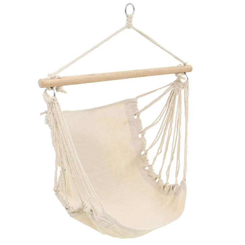 ギャラリービューアに画像をロードする, Vidaxl hangstoel creme wit (large)

