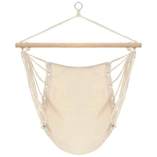 Vidaxl hangstoel creme wit (large)