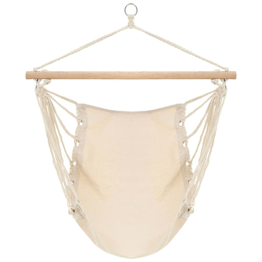Vidaxl hangstoel creme wit (large)