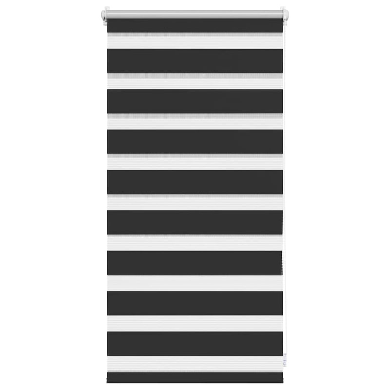 Chargez l'image dans la visionneuse de la galerie, Vidaxl zebra rolgordijn 40,9 x 100 cm stofbreedte 36,7 cm zwart
