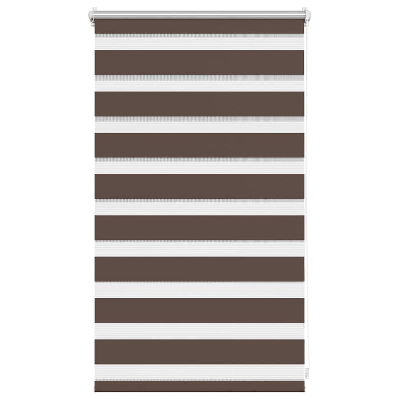 Load image into Gallery viewer, Vidaxl zebra rolgordijn 50,9x100 cm stofbreedte 46,7 cm koffiebruin

