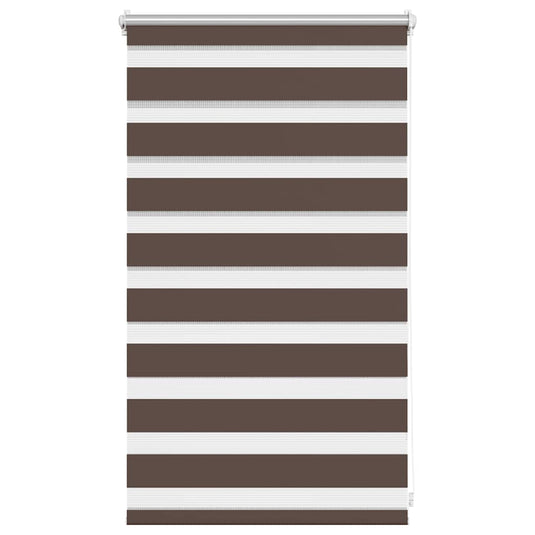Vidaxl zebra rolgordijn 50,9x100 cm stofbreedte 46,7 cm koffiebruin