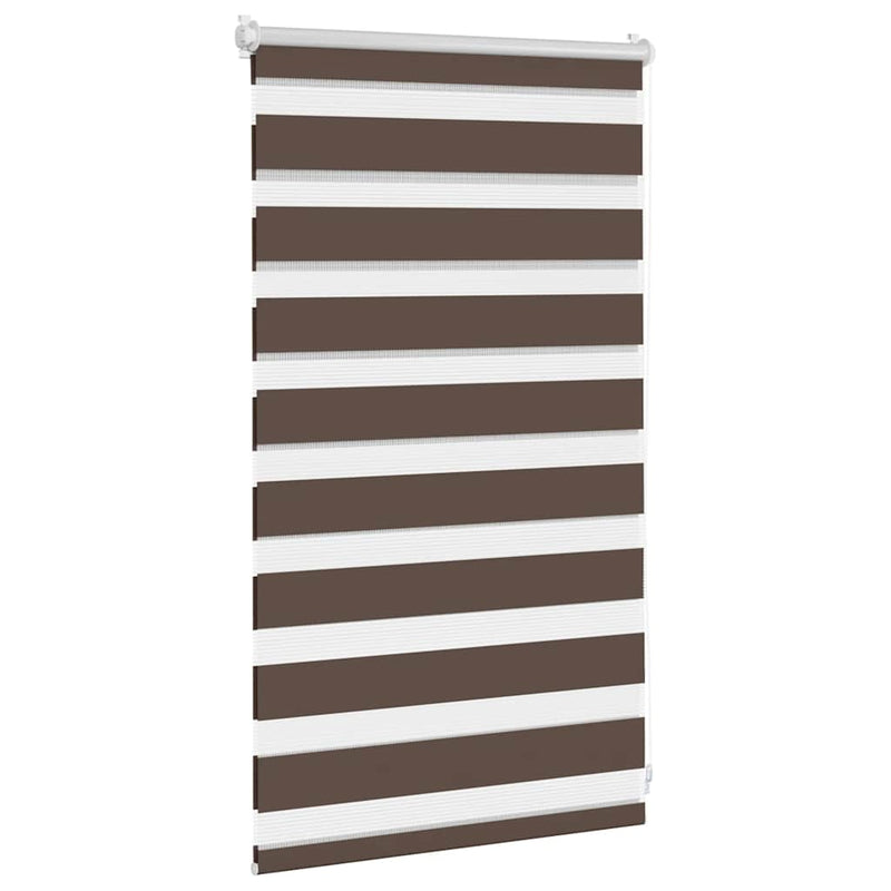 Load image into Gallery viewer, Vidaxl zebra rolgordijn 50,9x100 cm stofbreedte 46,7 cm koffiebruin
