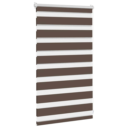 Vidaxl zebra rolgordijn 50,9x100 cm stofbreedte 46,7 cm koffiebruin