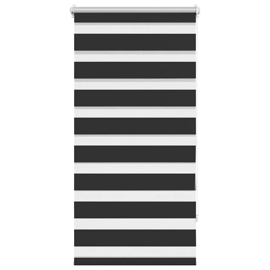 Vidaxl zebra rolgordijn 60,9 x 120 cm stofbreedte 56,7 cm zwart