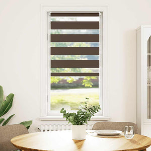 Vidaxl zebra rolgordijn 60,9 x 120 cm stofbreedte 56,7 cm koffiebruin