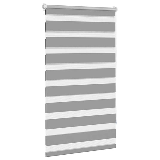 Vidaxl zebra rolgordijn 70,9 x 120 cm stofbreedte 66,7 cm grijs