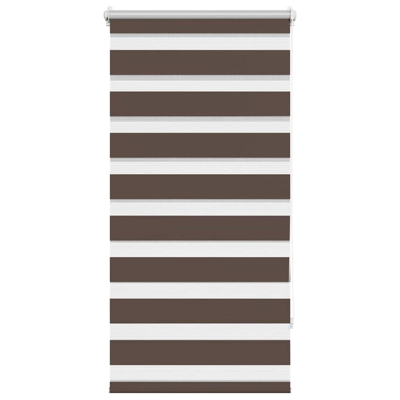 Load image into Gallery viewer, Vidaxl zebra rolgordijn 80,9 x 150 cm stofbreedte 76,7 cm koffiebruin
