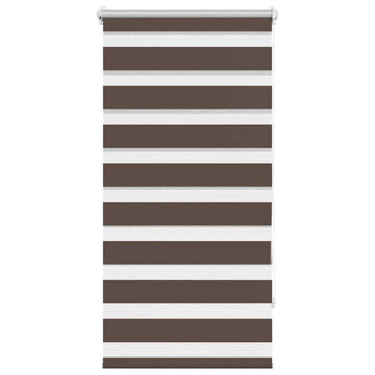 Vidaxl zebra rolgordijn 80,9 x 150 cm stofbreedte 76,7 cm koffiebruin
