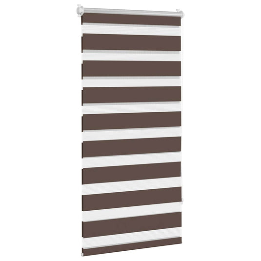 Vidaxl zebra rolgordijn 80,9 x 150 cm stofbreedte 76,7 cm koffiebruin