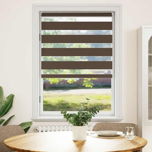 Vidaxl zebra rolgordijn 80,9 x 175 cm stofbreedte 76,7 cm koffiebruin