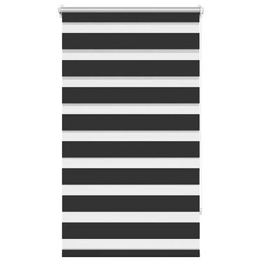 Vidaxl zebra rolgordijn 90,9 x 150 cm stofbreedte 86,7 cm zwart