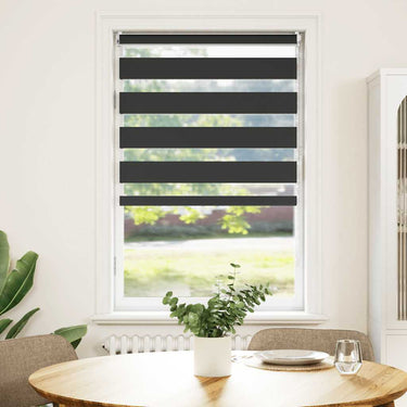 Vidaxl zebra rolgordijn 90,9 x 150 cm stofbreedte 86,7 cm zwart