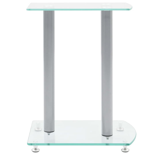 Vidaxl aluminium luidsprekerstandaards transparant veiligheidsglas 2st
