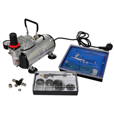 Vidaxl airbrush-compressorset met 2 pistolen