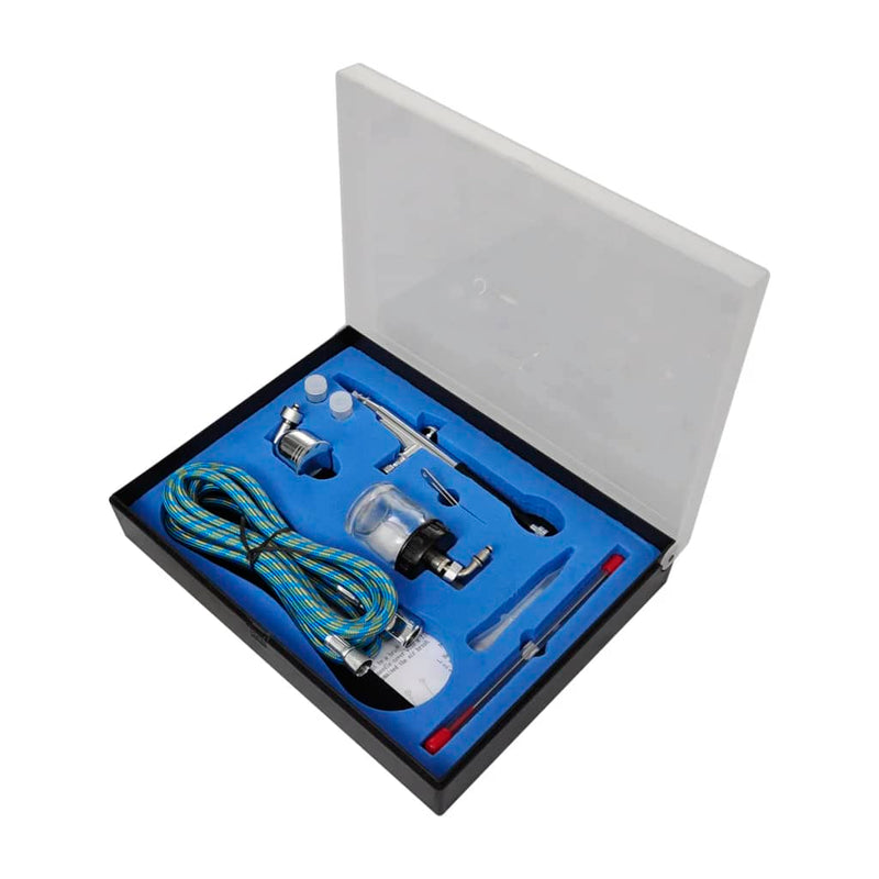 Load image into Gallery viewer, Vidaxl airbrush compressorset met 2 pistolen
