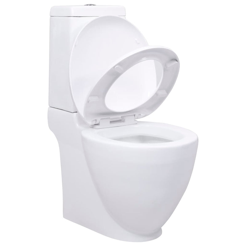 Load image into Gallery viewer, VidaXL Toilet met afvoer achter keramiek wit

