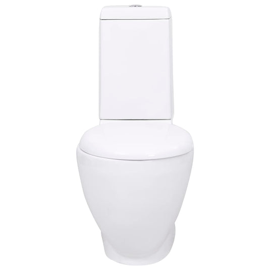 VidaXL Toilet met afvoer achter keramiek wit