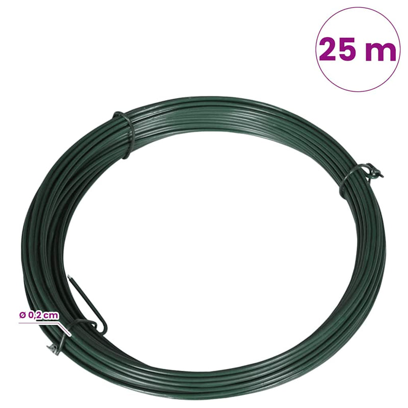 ギャラリービューアに画像をロードする, Vidaxl hekbinddraad 25 m 1,4 2 mm staal groen
