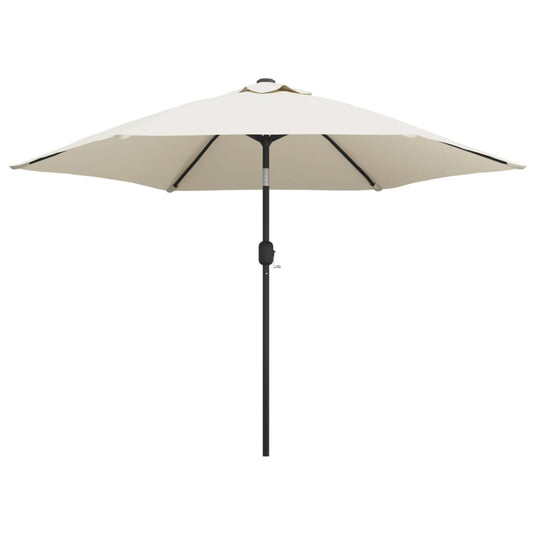 Vidaxl parasol met stalen paal 3 m zandwit