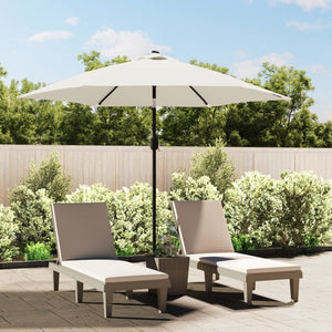 Vidaxl parasol met stalen paal 3 m zandwit