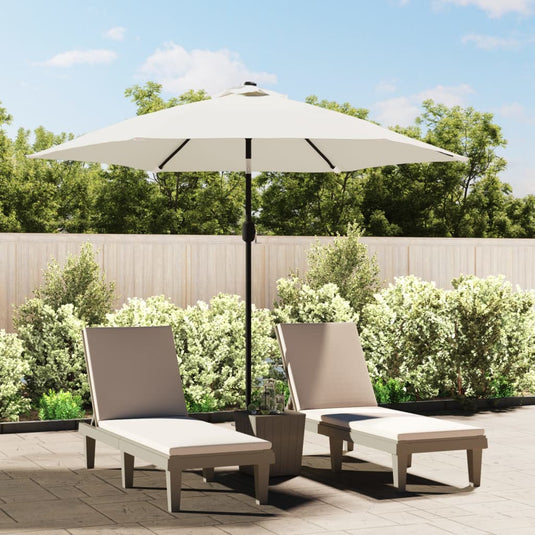 Vidaxl parasol met stalen paal 3 m zandwit