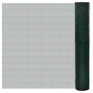 Vidaxl kippengaas 10x1 m gegalvaniseerd staal met pvc-coating groen
