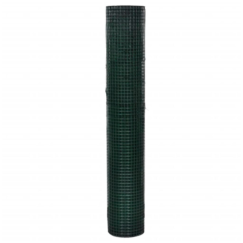 Load image into Gallery viewer, Vidaxl kippengaas 25x1 m gegalvaniseerd staal met pvc-coating groen
