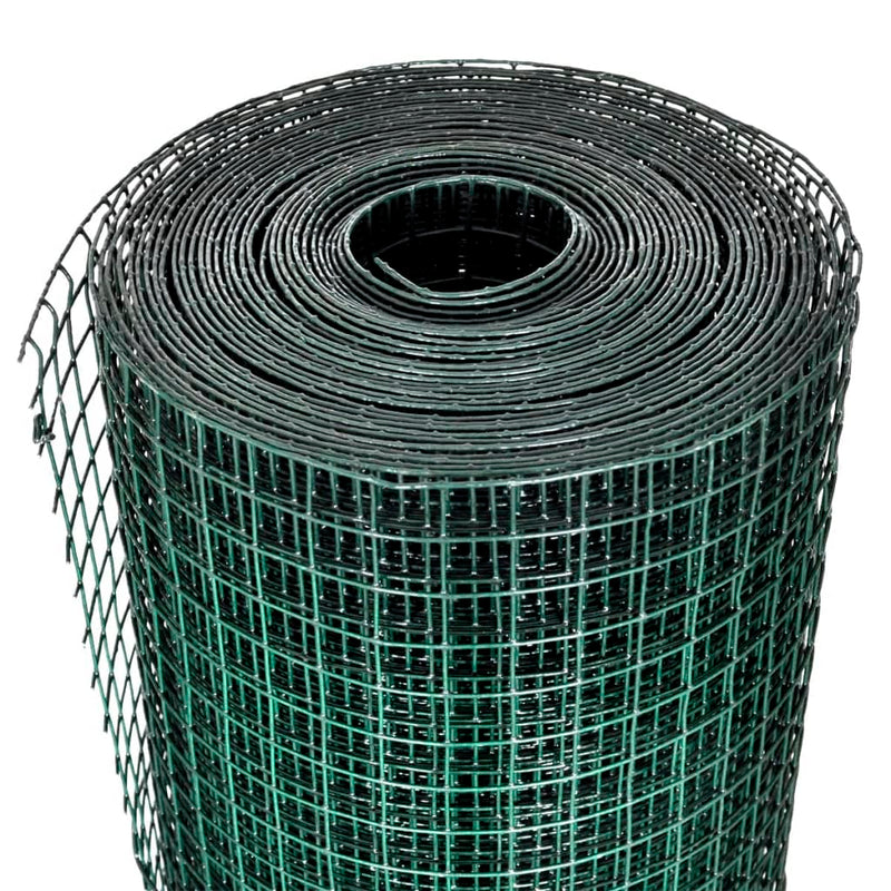 Load image into Gallery viewer, Vidaxl kippengaas 25x1 m gegalvaniseerd staal met pvc-coating groen
