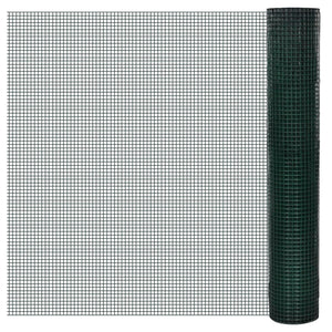 Vidaxl kippengaas 25x1 m gegalvaniseerd staal met pvc-coating groen