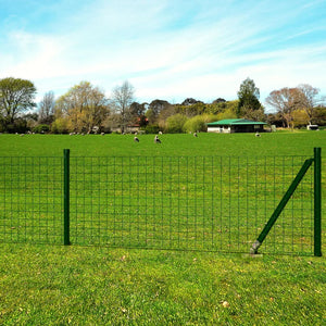 Vidaxl euro hek 10x1,5 m staal groen