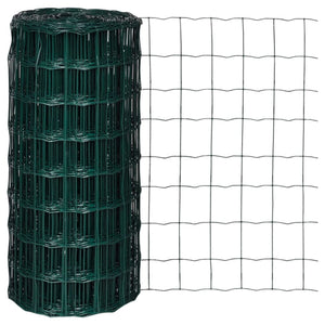 Vidaxl euro hek 10x0,8 m staal groen