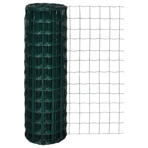 Vidaxl euro hek 10x1,2 m staal groen
