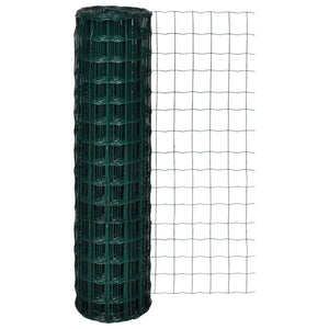 Vidaxl euro hek 10x1,5 m staal groen