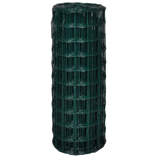 Vidaxl euro hek 25x1,0 m staal groen
