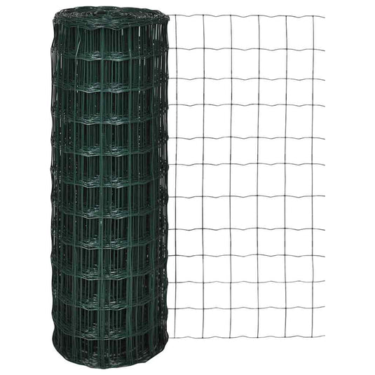 Vidaxl euro hek 10x0,8 m staal groen