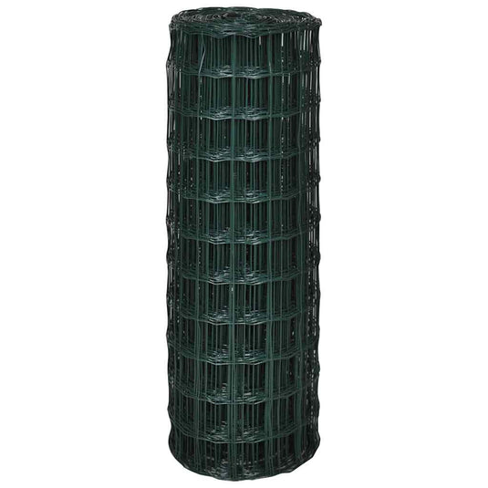 Vidaxl euro hek 10x0,8 m staal groen